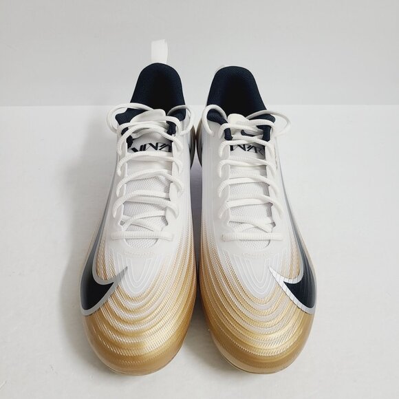 NEW Nike Vapor Speed 3 Football Cleats FB3303-103 Size 12 White Gold